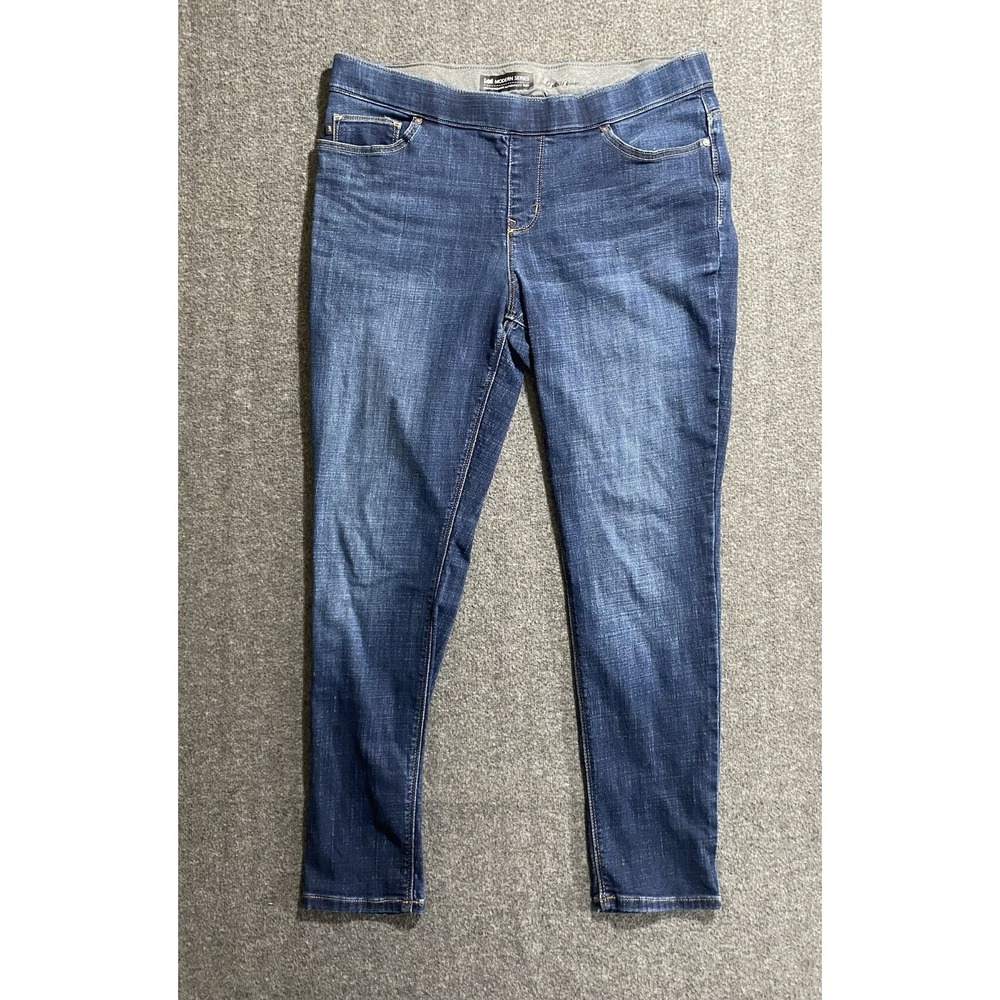 Lee Modern Series Dream Womens Jeans Dark Blue Straight Leg Size 16 M